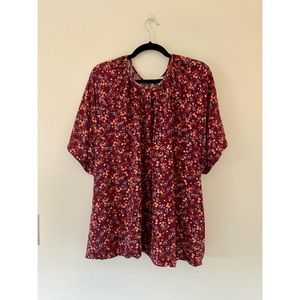 Old Navy Floral Short Sleeve Blouse